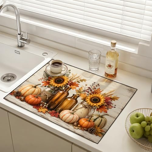 Image of Stove Guard Mat for Electric Stoves -Heat-Resistant Protector, Non-Slip Kitchen Counter Mat Stylish Kitchen Decor (Autumn)