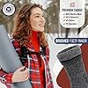 Buttons & Pleats Wool Socks for Men & Women Merino Thermal Warm Cozy Winter Boot Sock #5