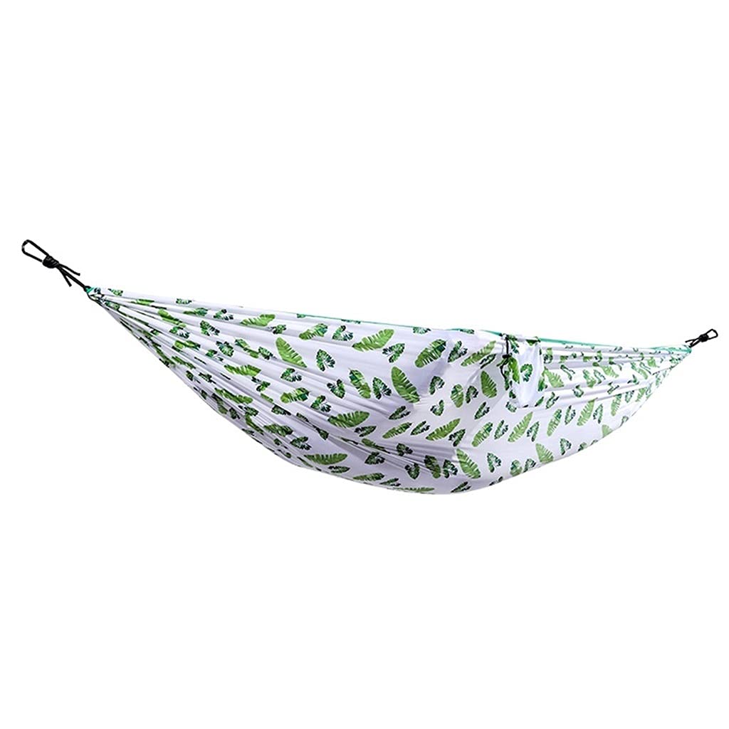 Podróżny hamak kempingowy Przenośne hamak na świeżym powietrzu, hamak przeciw kołowe do plecaka na biwakowe podwórko na podróż ogrodu plażę (Color : Groen)