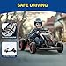 JOYSTROLL Planet X8 24V Electric Go Kart, 2x150W Drift Kart for Big Kids, 5-Point Safety Belt with Soft Start, Up to 8 MPH Racing Speed, 7AH Large Battery, Power Display, Wireless, Music
