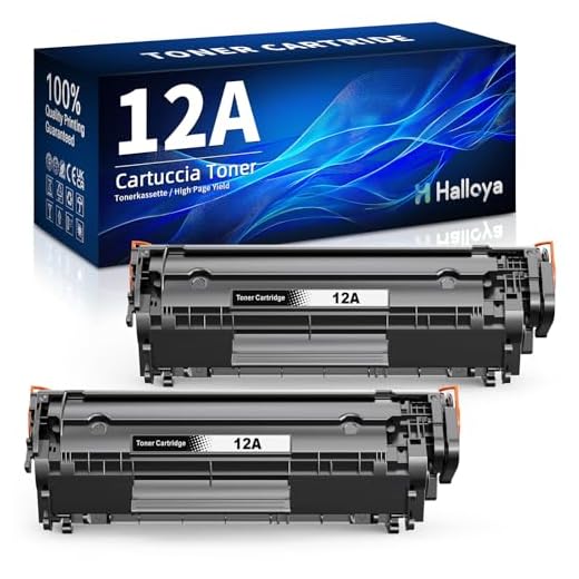 Halloya 12A Toner Kompatibel für HP 12A Q2612A für HP LaserJet 1010 1012 1015 1018 1020 1022 1022n 1022nw 3020 3030 3050 3052 3055 M1005 M1319 M1319f (Schwarz, 2er-Pack)