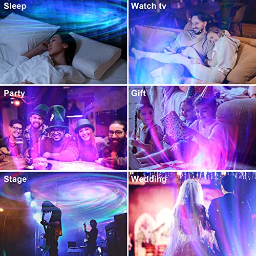 Star Projector + Aurora Projector 2 In 1 Galaxy Night Light Projector, Built In Timer Bluetooth Speaker Brightness Adjustbale Light Projector For Kids Adults Teen Gift Ceiling Home Theater Room Decor #TOP6
