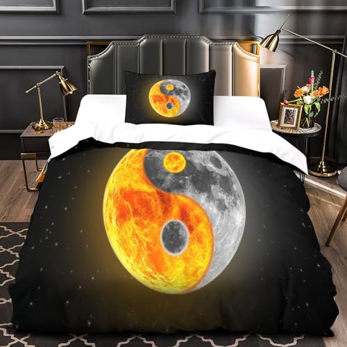 Funda nórdica de Tai Chi 3D microfibra suave 135x200cm con fundas de almohada para niños single 4