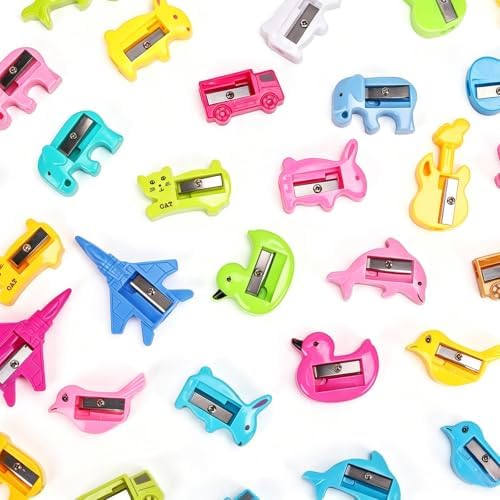 X Hot Popcorn 50 Pcs Pencil Sharpeners Bulk, Plastic Small Pencil Sharpener image 3