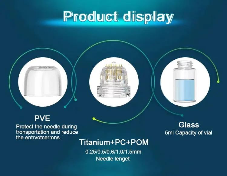 Miniatura 4 de Hydra Needle 20 Herramientas aplicadoras de suero de titanio reutilizables