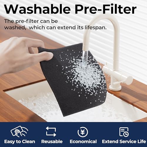 Luftreiniger für Allergiker, Air Purifier für Wohnung Raucherzimmer, 200 m², Luftreiniger mit Aromatherapie, PM 2,5 Luftqualitätsmonitor für Rauch, Staub und Gerüche, Weiß, 1 Pack + 3 Modi – Bild 4