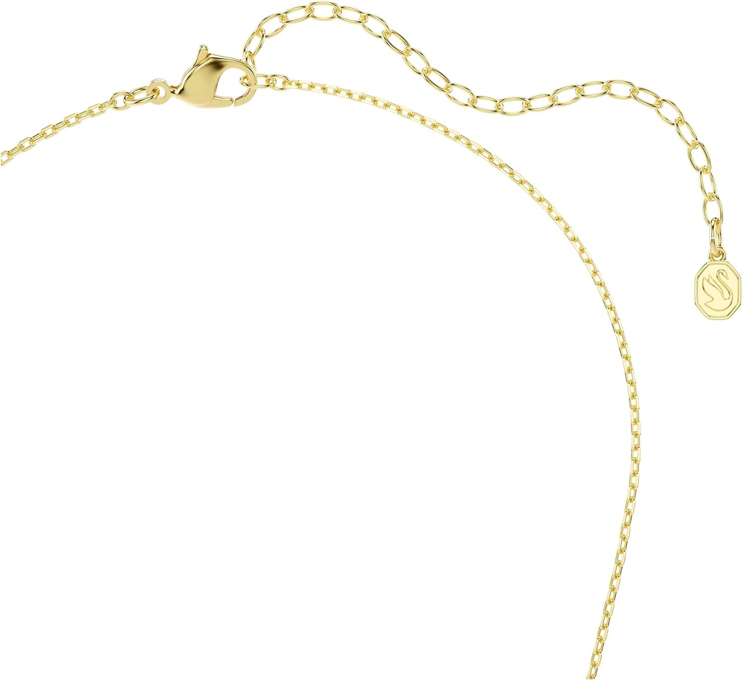 Swarovski Hyperbola pendant, Round cut, Pavé, Infinity and heart, Pink, Gold-tSwarovski One plated