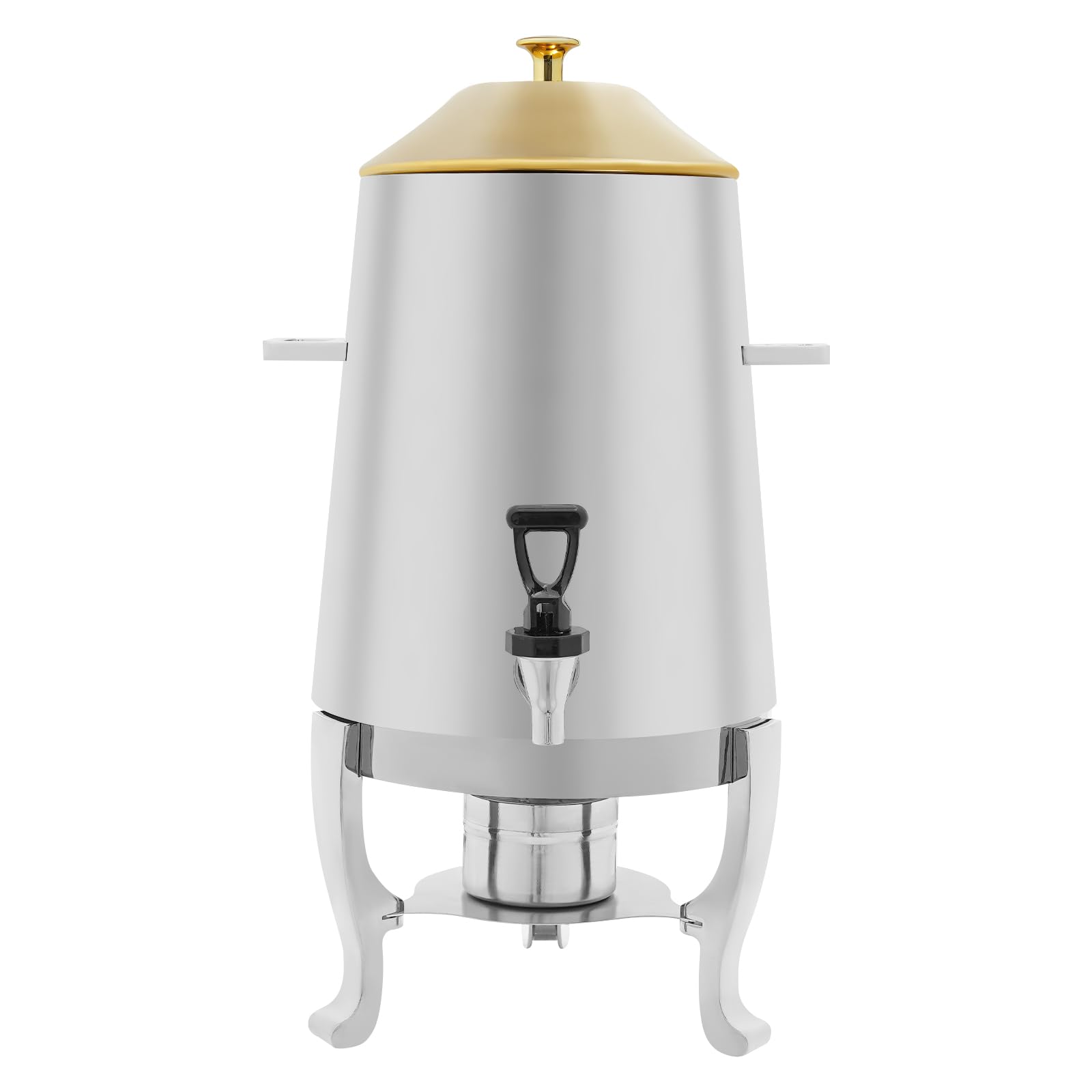 Hot Beverage Dispenser, 3.4 Gallon Stainless Steel Hot Drink Dispenser with Stand & Fuel Holder, Freestanding Coffee Urn for Party Catering Event (B)
