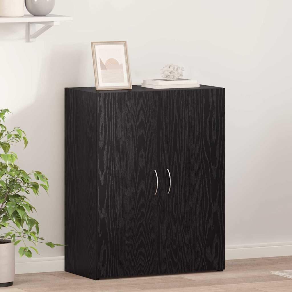 Büroschrank zur Aktenaufbewahrung Stauraum Schrank für Büroorganisation Aktenschrank mit Türen gegen Staub aus Holzwerkstoff in Artisan-Eiche 70x32x77.5 cm