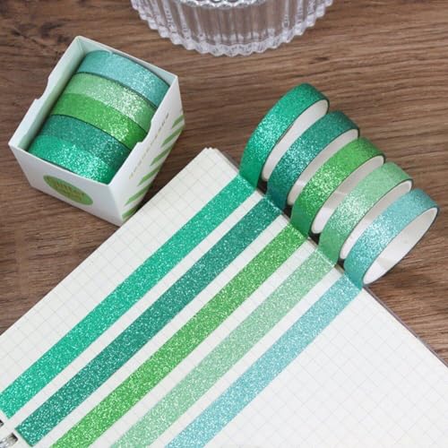 Cinta Washi Brillante en Pack de 90 Rollos Multicolores para Diseños de Papelería 7