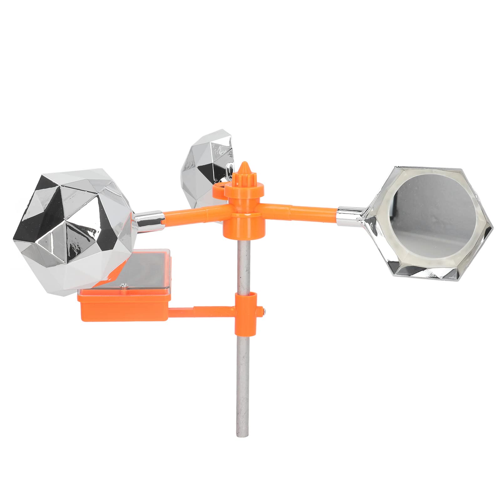 Gonetre Bird Scarers For Gardens, Seagull Pigeon Deterrent, White Solar Sound Light Bird 360° Rotating Solar Bird Flashing Deterrent For Farm Orchard Field Airport