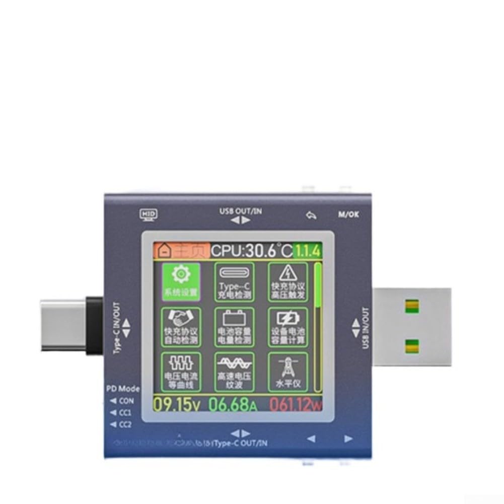Analyseur de tension USB TU13 4,5-50V testeur de charge rapide pour smartphone et pc