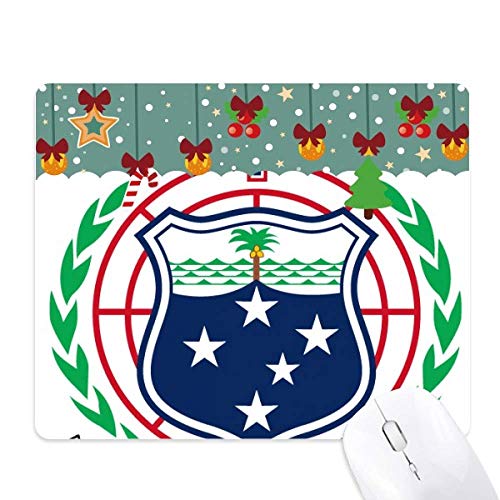 Samoa Oceania Tapis de souris en caoutchouc avec emblème national