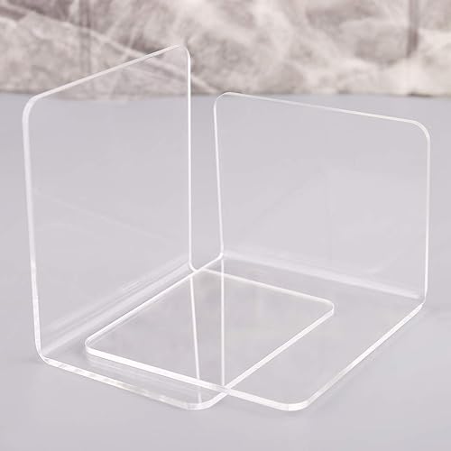 Miniatura 3 de tegongse - Sujetalibros de acrílico transparente soporte para sujetalibros antideslizantes topes para libros películas CD y videojuegos