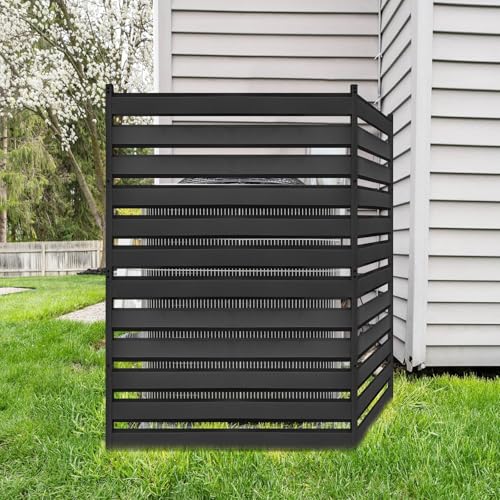 48' H x 38' W (2 Panels) Air Conditioner Fence Screen Trash Can Privacy Fence Panels for Outside...