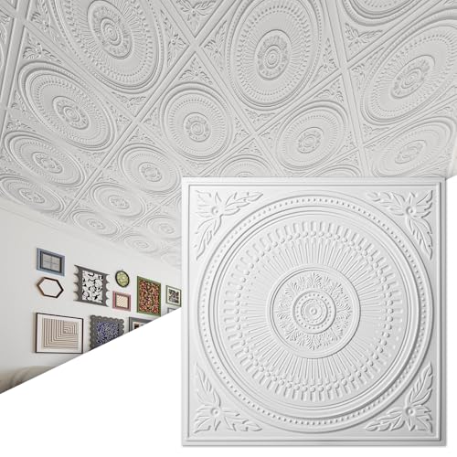 Image of Art3d 24-Pack 2 x 2 ft Drop Ceiling Tiles for Interior Decor, White