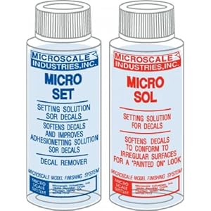 Solución de ajuste de calcomanías-Micro Scale Micro Sol 102 + Micro Set 101 Paquete de calcomanías