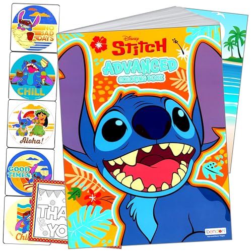 Image of Bendon Lilo & Stitch Advanced Coloring Book with Lilo and Stitch Stickers, Coloring Book, and More