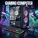 STGAubron Gaming PC Computer Desktop, Intel Core i5 up to 3.6G, Radeon RX 550, 16G RAM, 512G SSD, WiFi 6, BT 5.0, RGB Fan x2, Windows 11 Home