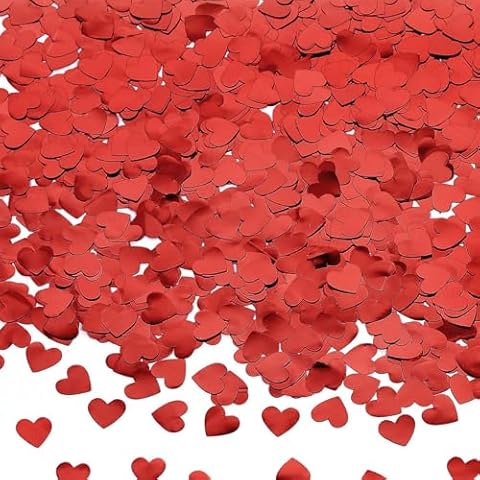 50g Sparkling Red Heart Confetti Cover