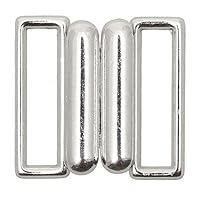 Bikiniverschluss Metall silber 20mm Stegbreite