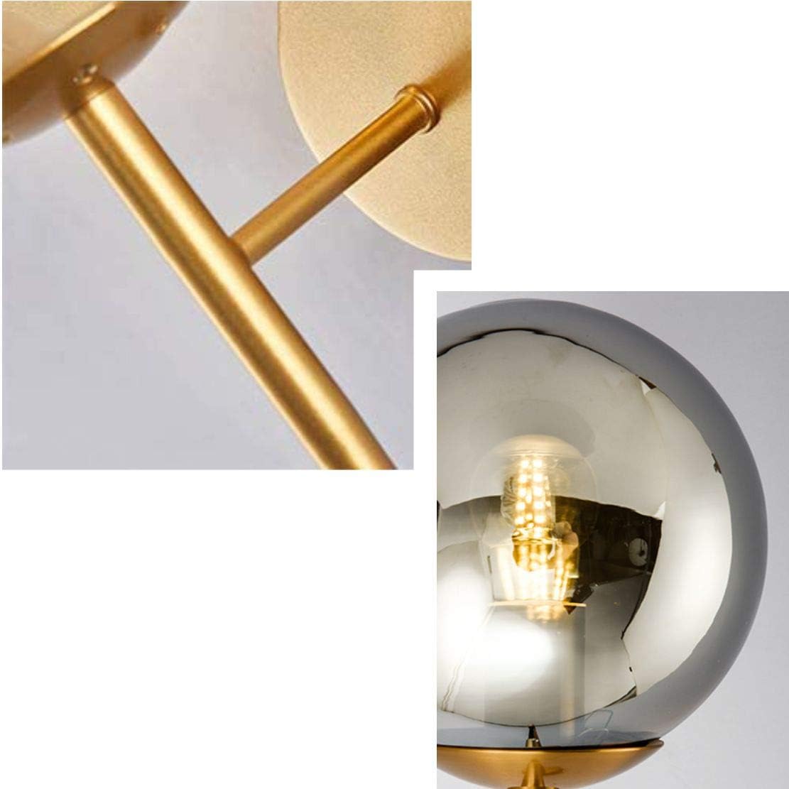 BOKT Mid Centry Bedroom Sconces Modern Wall Lighting Golden Wall Sconce Lighting Fixtures, E26 Based (White Shade, 1 Pack) - - 