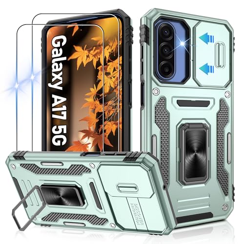 Coque Samsung A17 5G Vert alpin avec protège-écran et support