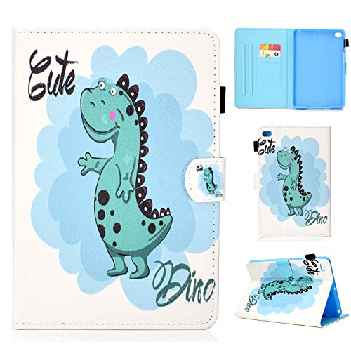 Case for iPad Mini 2/3/4/5 Case, iPad Mini 5th/4th generation 7.9'' Cover Slim Flip Wallet Stand Case with Auto Sleep/Wake Card Holder, for iPad Mini 5 4 3 2 1 Tablet, Cute dinosaur