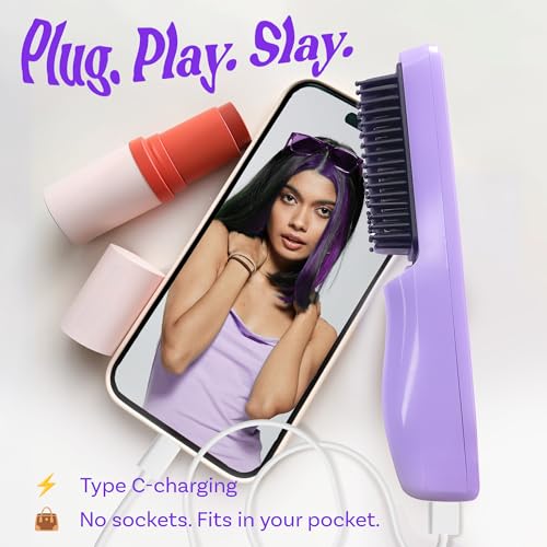 Image of Bombae Ionic Portable Headturner Hair Straightener | 2-in-1 styling and frizz-free hair | C-type charging for 4 hours runtime | No-scalp burns