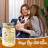Juratar Gifts for Mum, Mum Birthday Gifts, Mason Jar Night Lights for Mama Mummy, Birthday Gift for Mums from Daughter Son, Presents for Mums on Mothers Day Thanksgiving Christmas - Image 2