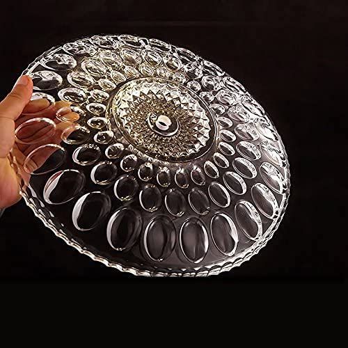 Lustre en cristal K9 moderne rond européen de 35cm avec éclairage LED télécommandé