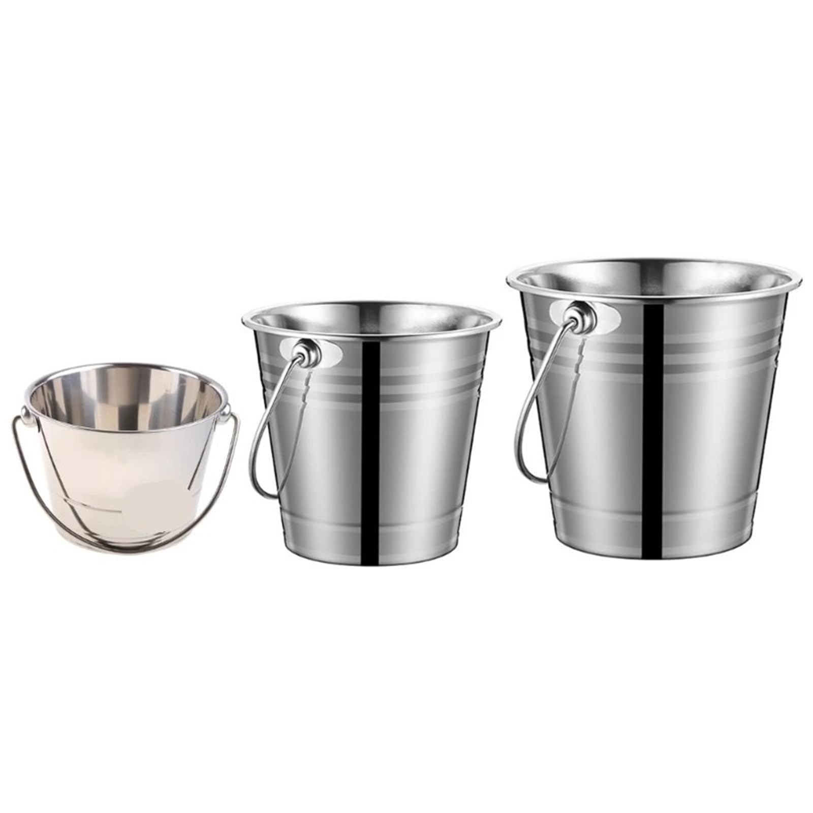 Secchiello for Punch nel Ghiaccio in Acciaio Inossidabile for Vino e Birra, for Forniture for Feste di Vino e Birra per Casa, Bar(2L)