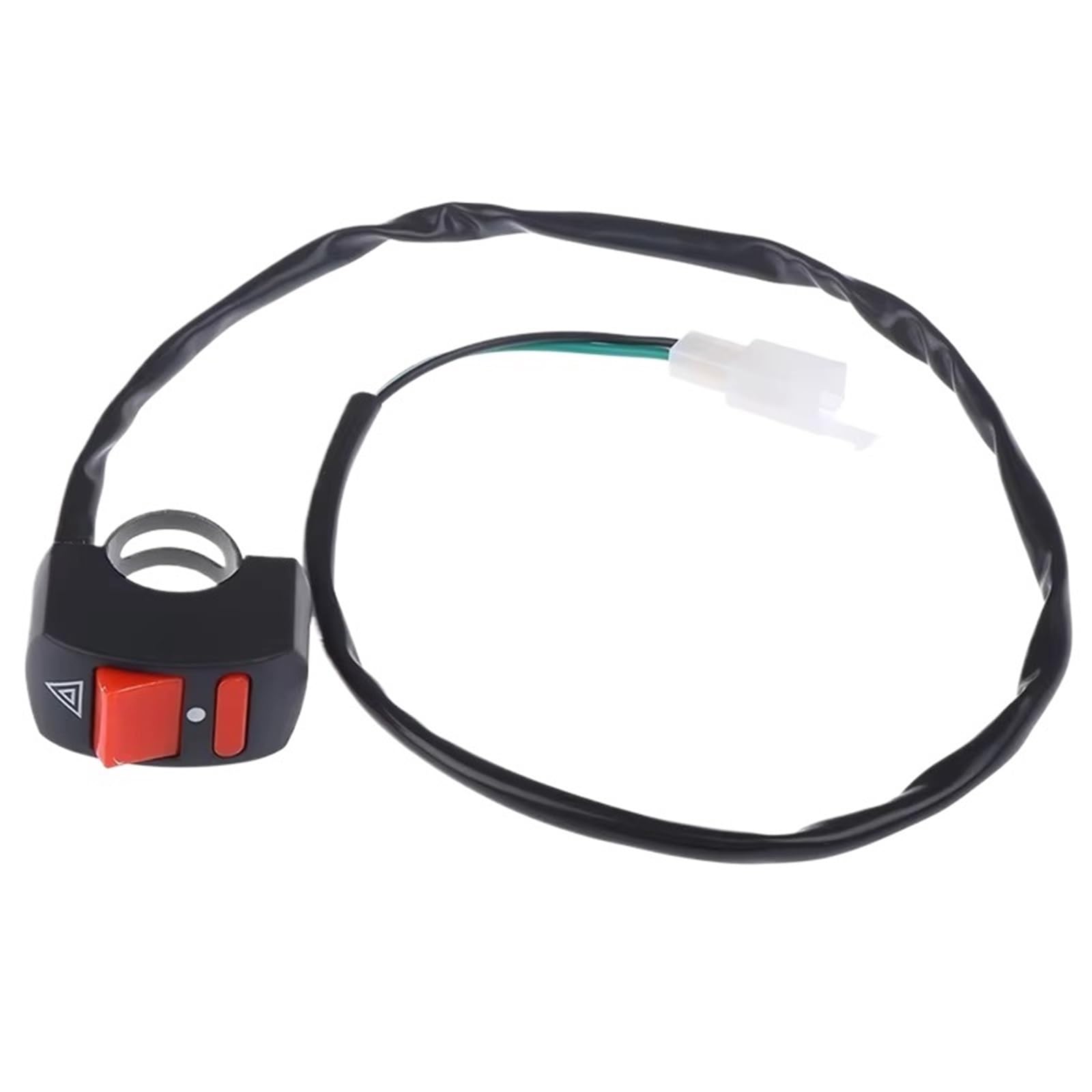 1 Interruptor Luz Emergencia Motocicleta Botón Advertencia Doble Destello Vehículo Eléctrico Lámpara Emergencia Señal Intermitente Interruptor Momentáneo Motocicleta botón Arranque para Moto
