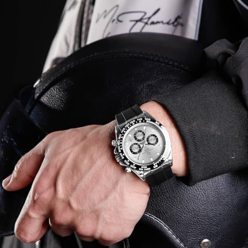 Image of Carlington Nitro Analog Chronograph Men's Polyurethane Strap Wrist Watch | Quartz Movement | Water & Shock Resistant Watch for Men | Casual & Formal Wear - CT 8054