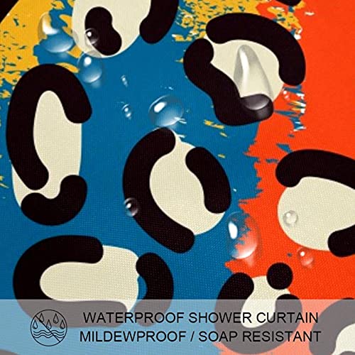 Rideau de douche imperméable abstrait pour salle de bain moderne - 4