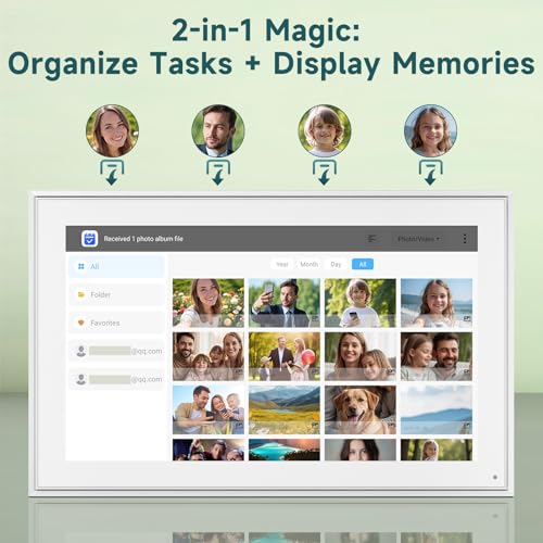 Image of 21.5 Inch Digital Calendar Wall Touch Screen Chore Chart Reward System