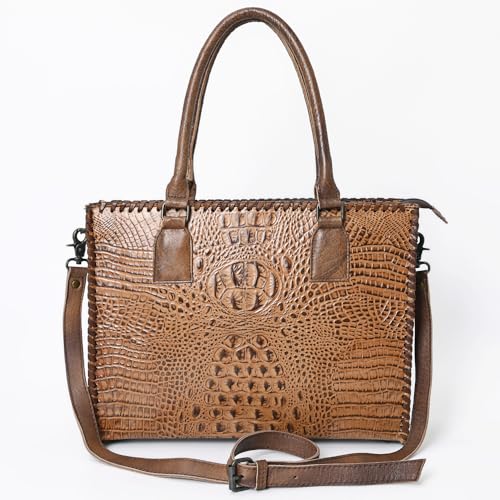 American Darling Briefcase Crocodile Embossed Genuine Leather Western Women Bag Handbag | for Cute Laptop2