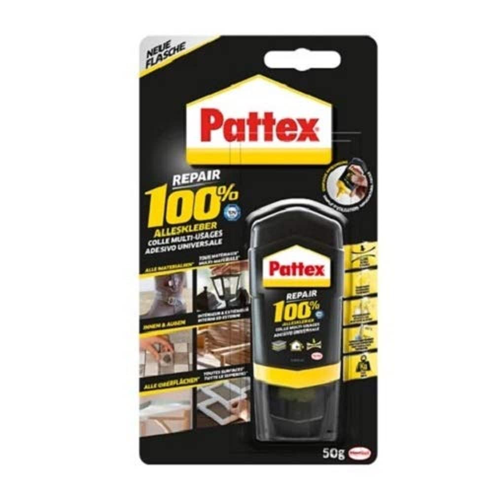 Pattex, 100 g Tube of Transparent All-purpose Adhesive, Waterproof, 100 g, P1PC1, 390 cubic centimeters, 100 grams, 1 pack (Indoor and Outdoor Use)