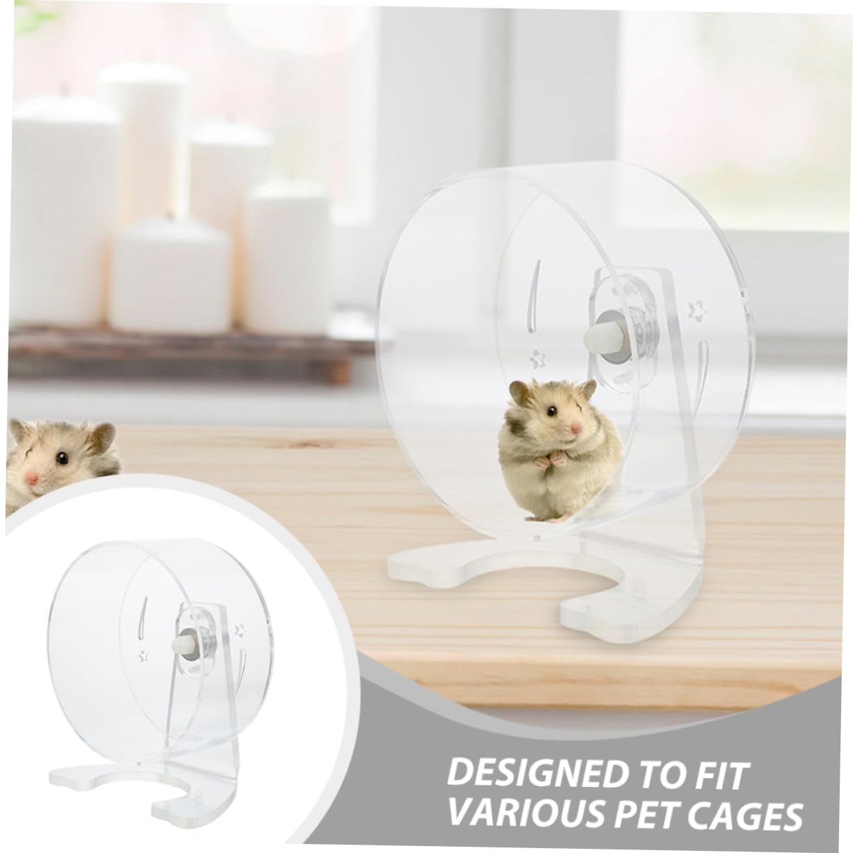 BESPORTBLE Rueda Silenciosa para Hámster Mascota Ejercicio Juguete para Correr Jaula Rueda de Hámster Pequeña para Ratones y Mascotas Pequeñas