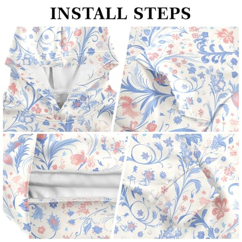 KLL Paisley Floral Damask Pattern Boys Girls Sweatshirts Sweater Casual Hooded Pullover Hoodies Kangaroo Pocket3