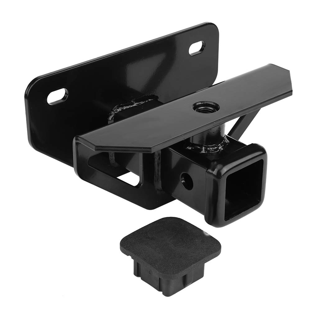 Qiilu Trailer Hitch & Cover Kit Fits 2003-2018 1500 & 2003-2013 2500 & 2003-2012 3500 OE Style Rear Receiver Hitch Tow Towing Trailer Hitch Combo Kit