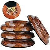 Upright Piano Caster Cups,4 Pack Premium Quality Plastic Piano Caster Pads Furniture Leg Pad w/EVA...