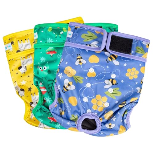 Paw Legend Washable Reusable Female Dog Period Diapers for Heat Doggie Puppy Diapers for Female Dogs (3 Pack,X-Small)