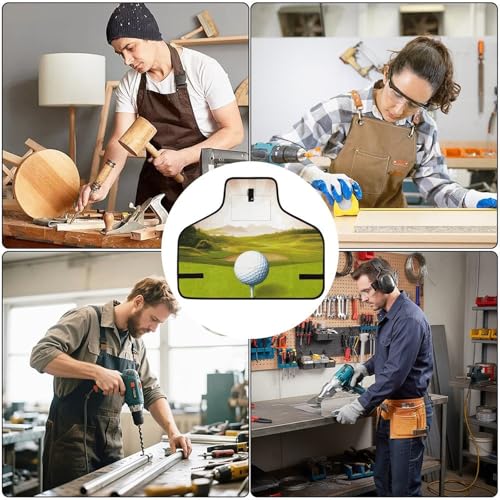 Delantal de trabajo con múltiples bolsillos ajustable unisex miniatura 6