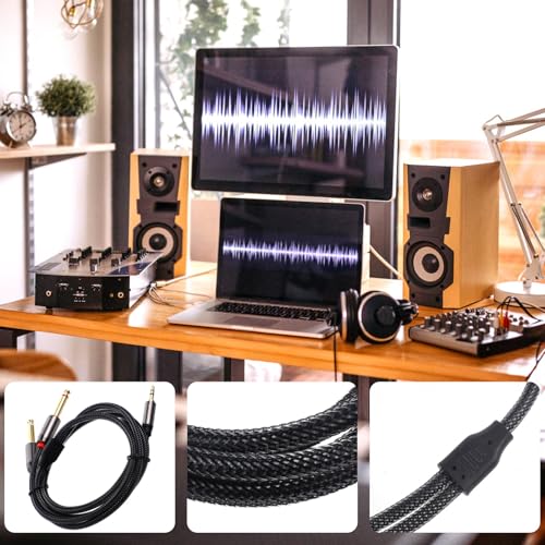 Cable divisor de audio 3.5mm a doble 6.35mm 1m miniatura 7