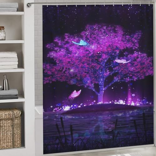 Rideau de douche Arbre de la Vie imperméable 183x183 cm avec crochets - 2