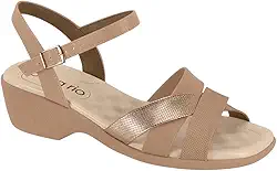 Sandália Tiras Cruzadas com Fivela Beira Rio Anabela