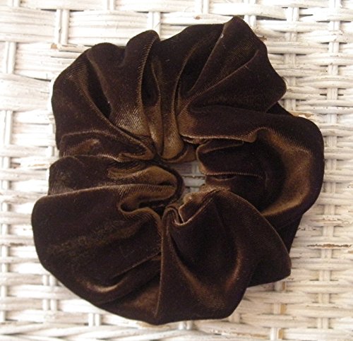 Chocolate Brown Velvet Hair Scrunchy Large