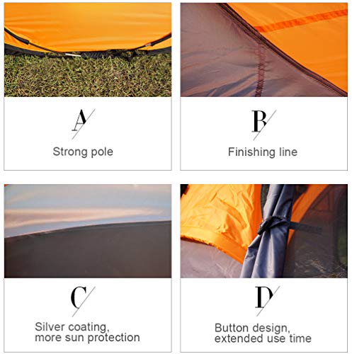 Oileus Pop Up Tent Family Camping Tents 4 Person Tent for Camping Sky-Window(45”x 25”) Instant Camping Tent 14 Reinforced Steel Stakes & Carrying 114”L 78”W 51”H