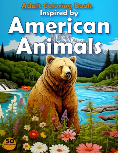 Adult Coloring Book Inspired By American Animals